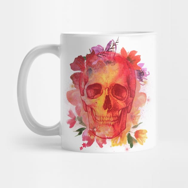 Floral Skull by Mazzlo Shop